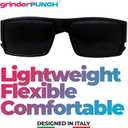 Men's Black Super Dark Lens Gangster Sunglasses Cholo Glasses - Flat Top Shades (Black)