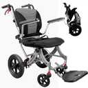 Wheelchairs for Adults Ergonomic Transport Chair Lightweight Foldable with 12-inch Big Wheels for All Terrains Travel Wheelchair with Removable Cushion