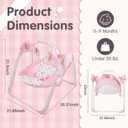 Baby Swings for Infants, Portable Baby Swing with Music, 5 Speed Levels, Timer, Infant Swing for Indoor Outdoor Use, 0-9 Months Up to 20 lbs