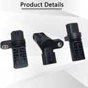 3PCS Camshaft Crankshaft Position CPS Sensor Kit 23731-AL60A 23731-AL61A 23731-6J90B Compatible with Nissan Altima 350Z Maxima Frontier Murano NV1500 2500 Pathfinder Quest Xterra Infiniti G35
