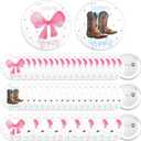 Janmercy 60 Pcs Boots or Bows Gender Reveal Button Pins, Western Cowboy Cowgirl Baby Shower Party Favors, Team Boy Team Girl Vote Badges