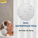 Shower Curtain Liner 72x72 | Frosted PEVA, 70 GSM Thickness, Odour-Free, Waterproof, Rustproof Grommets with 3 Weighted Magnets