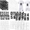 358 Pcs Iron on Letters and Numbers, 8 Inch and 3 Inch Heat Transfer Numbers with 2 Inch iron on letters for clothing, Jersey Numbers for Sports T-Shirts Team Uniform DIY Craft for Football Basketball