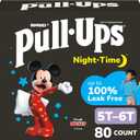 Pull-Ups Boys' Night-Time Potty Training Pants, Size 5T-6T Overnight Training Underwear (46-60 lbs), 80 Ct