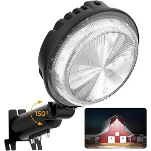 LED Barn Light, 150W 20000LM Yard Area Lights Dusk to Dawn Outdoor Lighting with Photocell 6500K Adjustable Angle Daylight IP66 Waterproof Street Lights for Security/Farmhouse/Garage