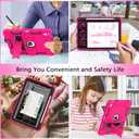 CCMAO Case for iPad 11-inch (A16) 2025/ iPad 10th Generation 2022 (10.9 Inch) with Durable Kickstand, Pencil Holder, Hybrid Heavy Duty Shockproof Protective Case for iPad 11/10 Gen, Pink+Black