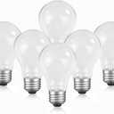 75 Watt Incandescent Light Bulbs, A19 Frosted Incandescent Rough Service Light Bulb, E26 Medium Base 110-130V,2700K Soft Warm White, (6 Pack)