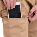 WORK IDEA Men's Cargo Shorts Cotton Drawstring Stretch Short Relaxed Fit (Brown, XXL)