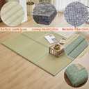 Japanese Tatami Mat,(Queen, 79" x 59" x 0.5") 100% Rush Grass Portable Folding Mat Futon Mattress Firm Traditional Floor Bed (Queen), 4'11" x 6'7"