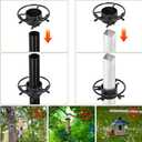 Squirrel Baffle for Bird Feeder Pole, Squirrel Guard with Mounting Bracket, Spring-Supported and Spiked Edge, for 1x1 Post, 19-Inch, Black