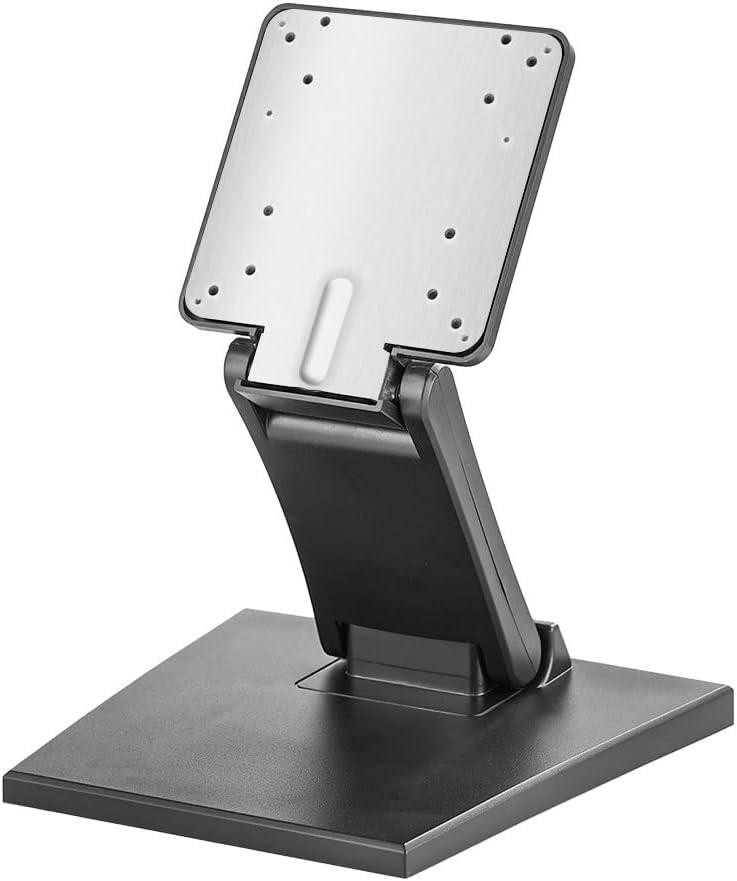 Adjustable Foldable Single Monitor Mount, Low Profile VESA Monitor Desk Mount 75x75mm & 100x100mm, Fits 10-27 Inch LCD Touch Screens