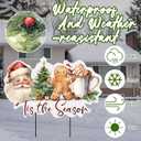 Shimeyao Winter Yard Garden Stakes Outdoor Tis The Season Sign 23.62 x 11.81 Inches Xmas Metal Yard Sign, Front Door Decor Signs for Winter Holiday Decorations Harvest Patio Lawn Walkway