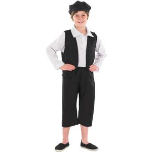 Fun Shack Victorian Boy Costume, Kids Historical Outfit, Boys Period Attire, Victorian Style Dress-Up, Medium (Large, Black)