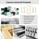 ZXHYWYM Abstract Wall Art 5 Piece Canvas Prints Black White and Gray Green Wall Decor Modern Living Room Bedroom Office Home Decor Framed (Size 2)