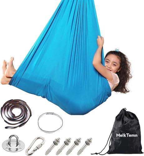 Sensory Swing for Kids Special Need Hardware Included, Indoor Outdoor Hanger for Calming & Relaxing, Cuddle Swing Happy for Autism, ADHD Therapy Aspergers Hug Like Snuggle Swing Hammock Sensory Chair