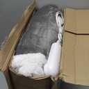 Electric Heated Blanket 72"x84" Full Size - Flannel & Sherpa Fabric Dual-Sided, 6 Heat Settings & 1-10 Hours Auto Off, Soft & Cozy Warming Throw for Home, Office, or Bed, Machine Washable, Light Gray