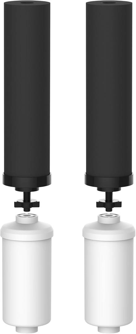 Waterdrop NSF/ANSI 42&372 Standard Gravity Water Filter, Replacement for Berkey BB9-2 Black Filters & PF-2 Fluoride Filters, Berkey Gravity Water Filter System and Waterdrop King Tank Series