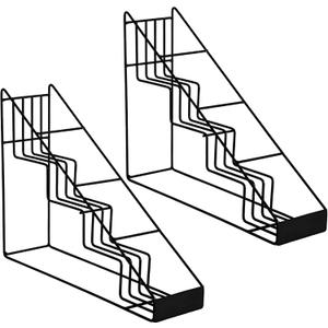 mustry Coffee Syrup Rack for Coffee Bar Accessories, Coffee Syrup Holder Fits with Torani and Monin Syrup, Coffee Bar Organizer Holds 4 Bottles, 2 Pack