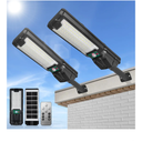 2 Pack Solar Street Lights Outdoor, Waterproof Solar Lights Outdoor with Wide Angle and Remote Control 6500k Motion Sensor Outdoor Solar Lights for Patio and Parking Lot