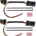 Muzzys (SET OF TWO) Tail Light Whip Power Harness Adapter Pigtail Jumper FITS: 2014-2025 Polaris RZR RANGER GENERAL 900 1000 XP Turbo RS1 S Trail Etc. for Powering LED Whips Brake Lights License Plate