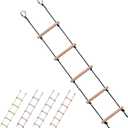 Kids Climbing Rope Ladder, Hanging Ladder for Swing Accessories (2 Hooks)