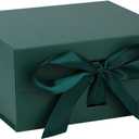 OEMVALATY Green Gift Box,6x6x3 Inches Gift Boxes with Lids for Presents with Magnetic Closure and Ribbon for Wedding,Storage,Birthday