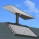 Adjustable 20 Tilt Roof Ridge Mount for Starlink-Compatible Systems, Roof Mount Kit with Adapter, 360 Rotation Pole Mount, Fits Starlink Gen 3 Dish V3