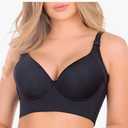 ZCANDAI Women Plunge Push Up Bra Lightly Padded Underwire Demi Bras  38 C