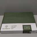 Acacia Wood Cutting Boards for Kitchen, Premium Wood Cutting Board Set with Holder, Chopping Board with Grooves and Built-in Handles, Wooden Charcuterie Board Trays for Meat, Fruit, Cheese (Large)