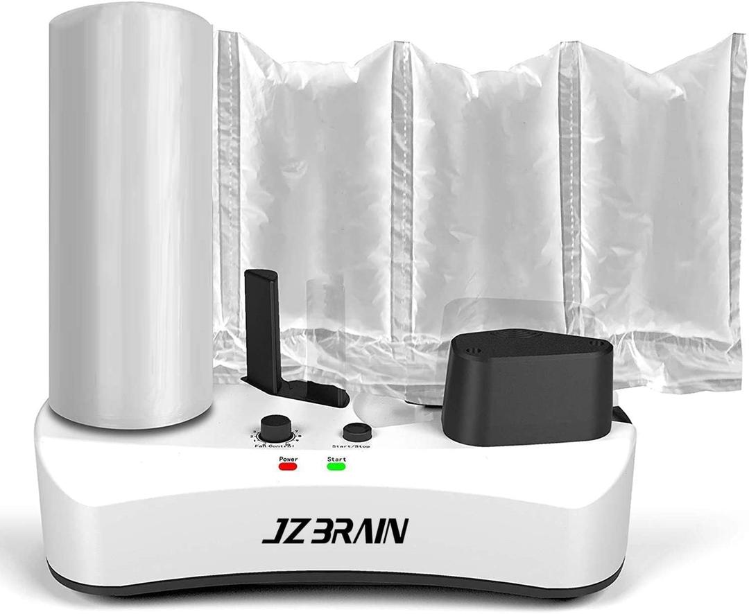 YE300 Air Cushion Machine 110V Air Pillows Maker Air Pillow Machine Portable Inflatable Packaging Air Bag Making Machine + 100m Free Test Film Roll,White,ACM-220