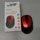 memzuoix Wireless Mouse, 2.4GHz Nano Receiver, 3 DPI Levels (800/1200/1600), 6 Buttons, Compatible with PC/Mac/Laptop - Red