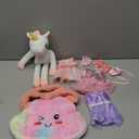 Ballerina Unicorn Toys For Girls Age 4-6, Unicorn Stuffed Animal Dolls Playset, 3 Set Ballet Princess Dress Up Doll With Rainbow Plush Bag, Unicorns Toy Gifts For Birthday Christmas Stocking Stuffers 