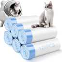 120 Pack Cat Litter Bags Compatible with Litter Robot 4/5/3, Self Cleaning Automatic Litters Box Liners, 25.2 x 15.7 inch (10-12 Gallons)