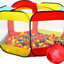 Kids Ball Pit Pop Up Large Tent for Toddlers - Indoor & Outdoor Gift Toys for Infants Girls & Boys, Baby Playpen with Zipper Storage Bag, BallPit Balls Not Included