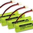 BT183482 BT283482 Cordless Phone Battery for Vtech DS6401 DS6421 DS6422 DS6472 LS6405 LS6425 LS6426 LS6475 LS6476 89-1348-01-00 Cordless Phone Handset (Pack 4)