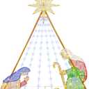 6ft Outdoor Pre-lit Nativity Set - Lighted Christmas Scene with 228 LED Lights - Weather Resistant and Quick Assembly