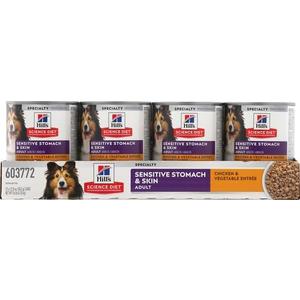 Hill's Science Diet, Sensitive Stomach & Skin, Adult, Wet Dog Food BBD: 04-2028