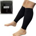Shin 8-15 mmHg Mild Compression Leg Fatigue Circulation Calf Sleeve (Black, 5XL)