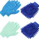 6 Pcs Microfiber Dusting Gloves, Plant Gloves Dusting Reusable Washable Plant Cleaning Glove for Plants, Cars, Blinds, Windows