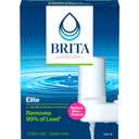 Brita Faucet Mount Water Filter System, White, No-Wait Filtration, Easy Install, Multi-Use Tap Water Filter for Kitchens, Bathrooms & Small Spaces (Elite - 1 Ct)