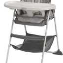 Graco® Slim Snacker High Chair, Ultra Slim, Fast-Folding, Multiple Recline Positions, Comfortable Feeding, Whisk, Date of Manufacture: 02/04/2026