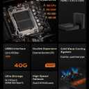 MINISFORUM MS-A1 Workstation Barebone Version Without CPU/RAM/SSD/OS, HDMI/DP/USB-C Triple Display Mini PC, 2x2.5G LAN Port, 4X PCIe SSD Slot, Support AMD AM5 Socket CPU/Discrete Graphics Cards