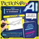 Mattel Games Pictionary Vs AI Family Game for Kids and Adults and Game Night Using Artificial Intelligence for 2  4 Players