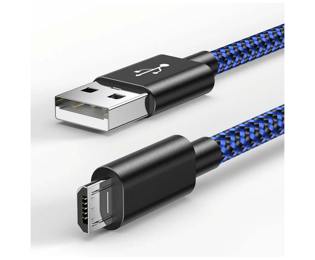 6amLifestyle 16 FT PS4 Controller Charger Charging Cable, Nylon Braided Extra Long Micro USB 2.0 High Speed Data Sync Cord Compatible for Playstaion 4, PS4 Slim/Pro, Xbox One S/X Controller, Blue, 3 Pack