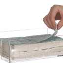 Cq acrylic Guest Towel Napkin Holder for Table, 9"x 5.5" Clear Dinner Modern Flat Dinner Napkins Holder in kitchen or Dining room, Luxury restaurant Countertops & Outdoor Tables,Pack of 1