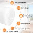 uxcell Tension Curtain Rod, Adjustable 51 to 98 inches, 0.79" Dia White Spring Tension Rod No Drilling Expandable Tension Rod for Doorway, Kitchen