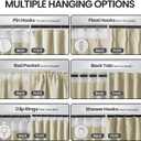 Floor to Ceiling Curtains for Wall Ceiling Mount Track - Blackout Hanging Room Divider Curtains for Ceiling Track System or Rod with Hooks - Room partition Extra Wide Curtain, 1 Panel