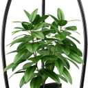 Plant Stand Indoor Outdoor 27.1'', 2 Tier Tall Metal Plant Stands, Heavy Duty Rustproof Corner Flower Potted Rack for Planter Holder Home Patio Balcony Garden -Black