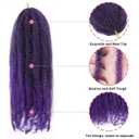 BYKSVIOC Afro Kinky Twist Crochet Hair Braids Marley Braid Hair 18inch Purple Cuban Twist Braiding Hair (1b/purple, 18inch)