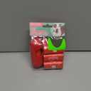 Pet Poop Bag 1 Bag Carrier 7 Refill Rolls 105 Bags (Red)